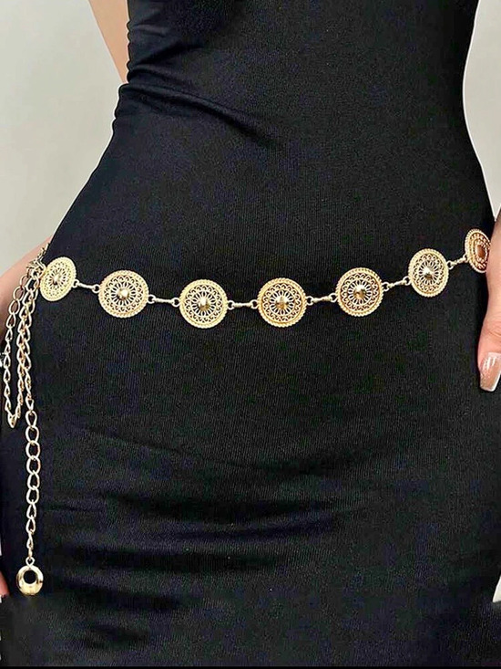 Accessories - Boho Gold Coin Medallion Waist Chain Belt